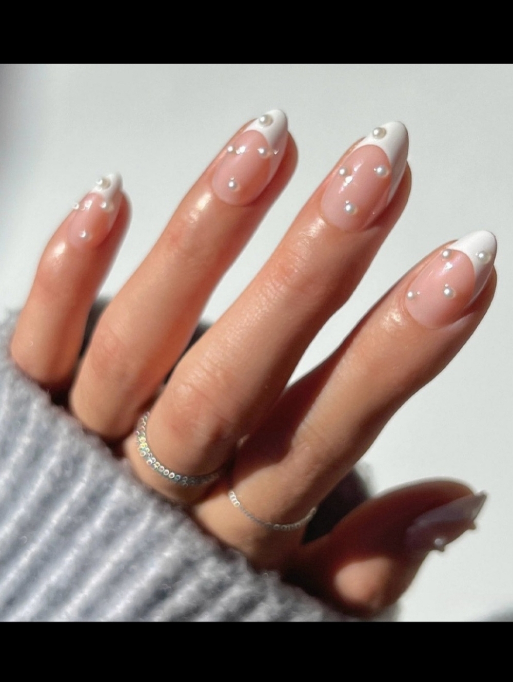 Glamnetic French Pearl Short Almond Press-On Nails